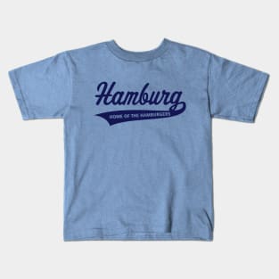 Hamburg – Home Of The Hamburgers (Hamburger / Navy) Kids T-Shirt